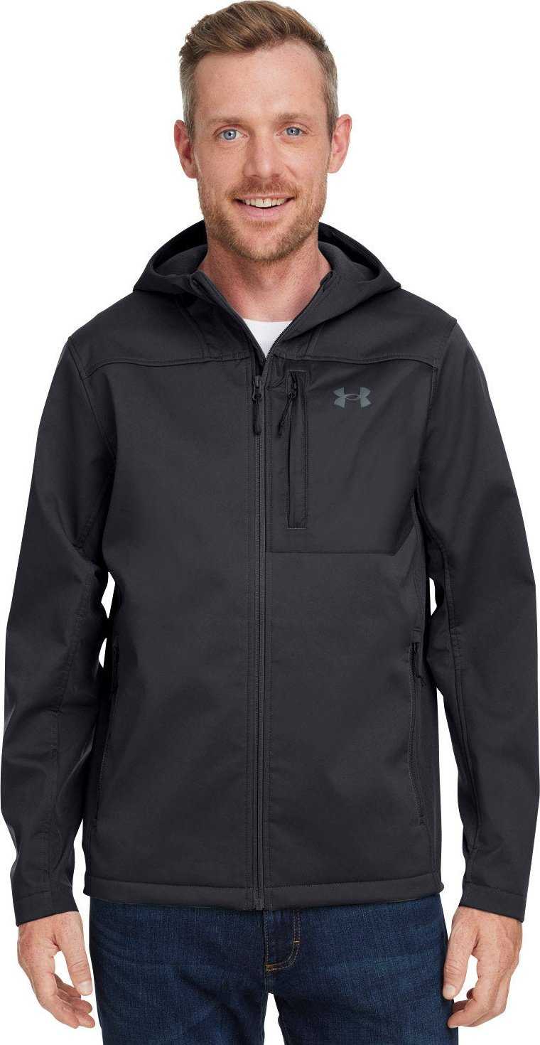 Under Armour 1371587 Mens Cgi Shield 2.0 Hooded Jacket - Black Pitch Gray