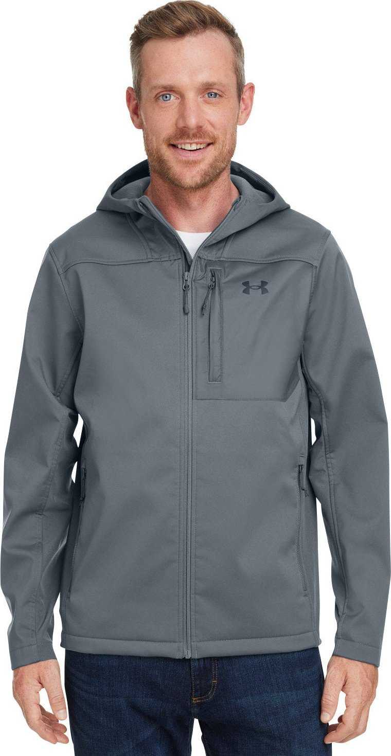 Under Armour 1371587 Mens Cgi Shield 2.0 Hooded Jacket - Pitch Gray Black
