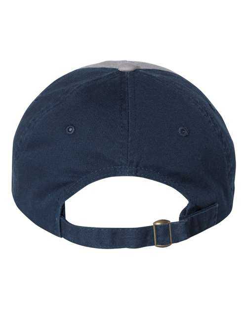 Valucap VC300A Adult Bio-Washed Classic Dads Cap - Grey Navy - HIT a Double