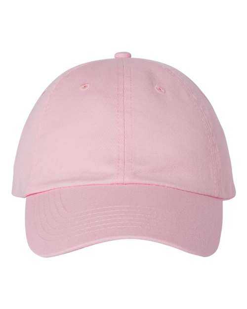 Valucap VC300A Adult Bio-Washed Classic Dads Cap - Light Pink - HIT a Double