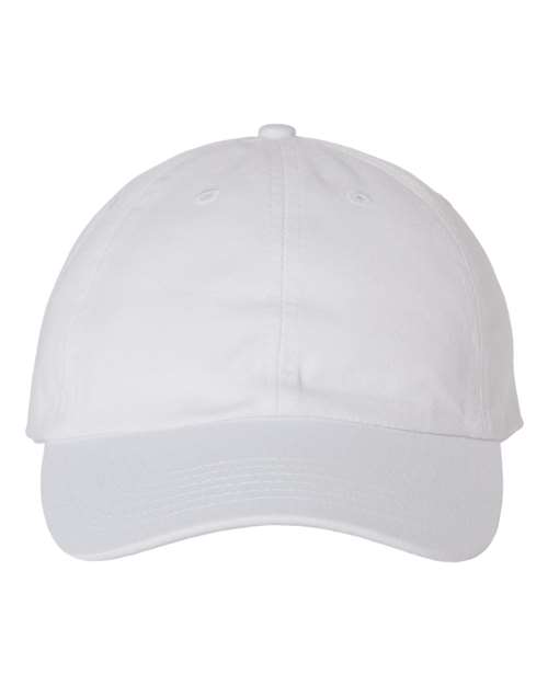 Valucap VC300A Adult Bio-Washed Classic Dads Cap - White - HIT a Double