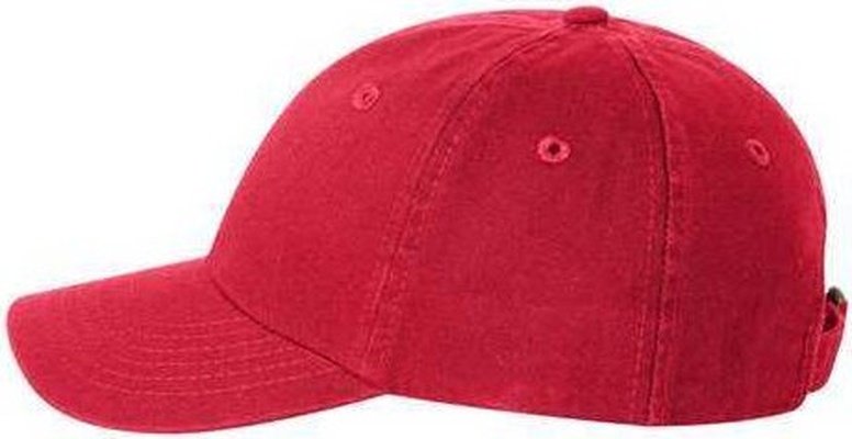 Valucap VC300Y Small Fit Bio-Washed Dad&#39;s Cap - Red - HIT a Double