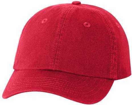 Valucap VC300Y Small Fit Bio-Washed Dad&#39;s Cap - Red - HIT a Double