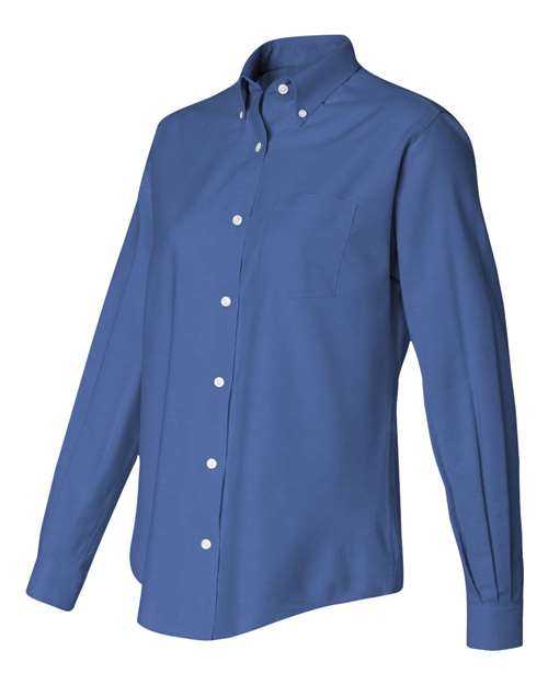 Van Heusen 13V0002 Women's Oxford Shirt - English Blue - HIT a Double