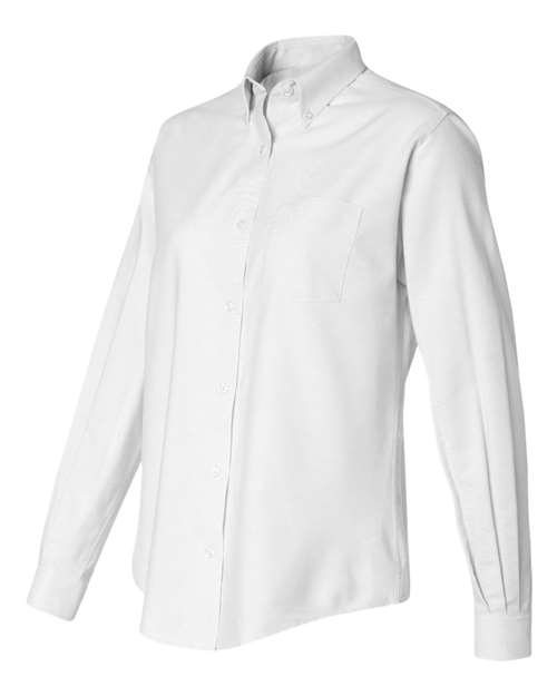 Van Heusen 13V0002 Women&#39;s Oxford Shirt - White - HIT a Double