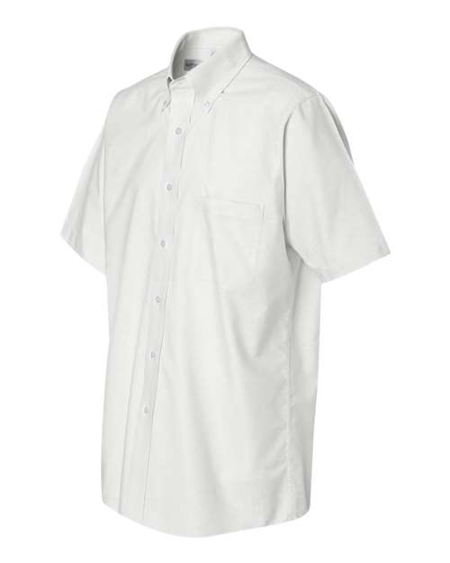 Van Heusen 13V0042 Short Sleeve Oxford Shirt - White - HIT a Double