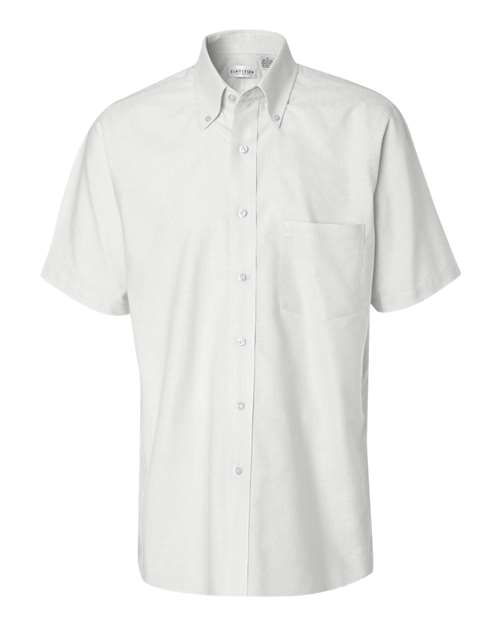 Van Heusen 13V0042 Short Sleeve Oxford Shirt - White - HIT a Double