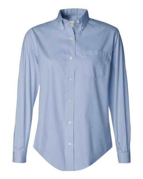 Van Heusen 13V0110 Women's Pinpoint Oxford Shirt - Blue - HIT a Double
