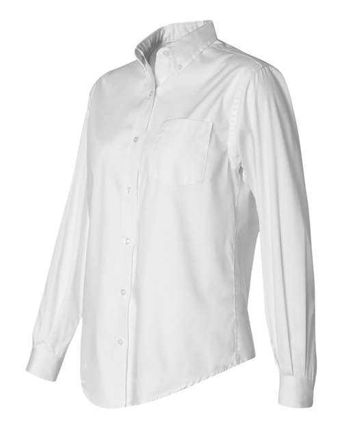 Van Heusen 13V0110 Women&#39;s Pinpoint Oxford Shirt - White - HIT a Double
