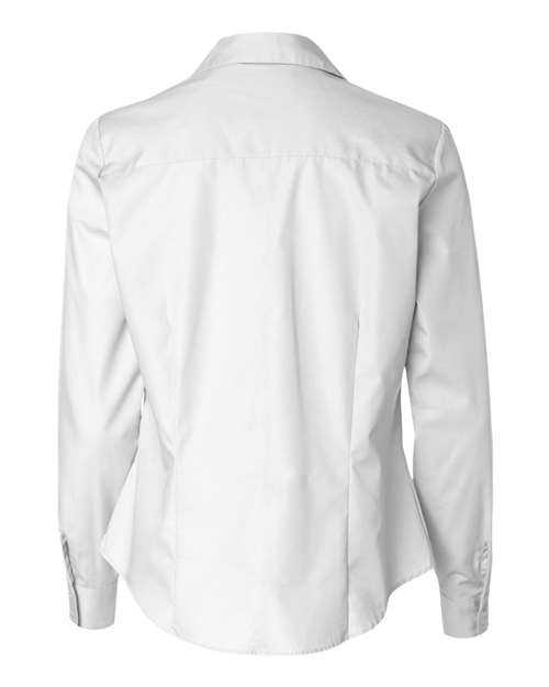 Van Heusen 13V0114 Women&#39;s Silky Poplin Shirt - White - HIT a Double