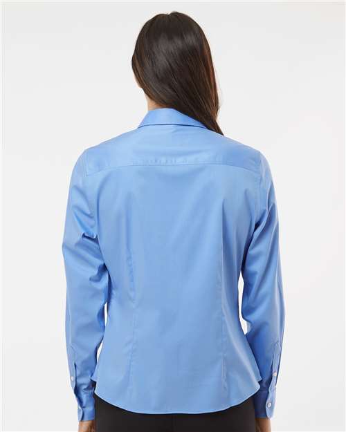 Van Heusen 13V0479 Women&#39;s Ultra Wrinkle Free Shirt - Blue Frost&quot; - &quot;HIT a Double