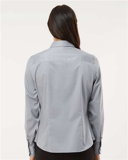 Van Heusen 13V0479 Women&#39;s Ultra Wrinkle Free Shirt - Gray Mist - HIT a Double - 4