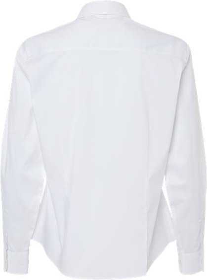 Van Heusen 13V0479 Women&#39;s Ultra Wrinkle Free Shirt - White - HIT a Double - 5