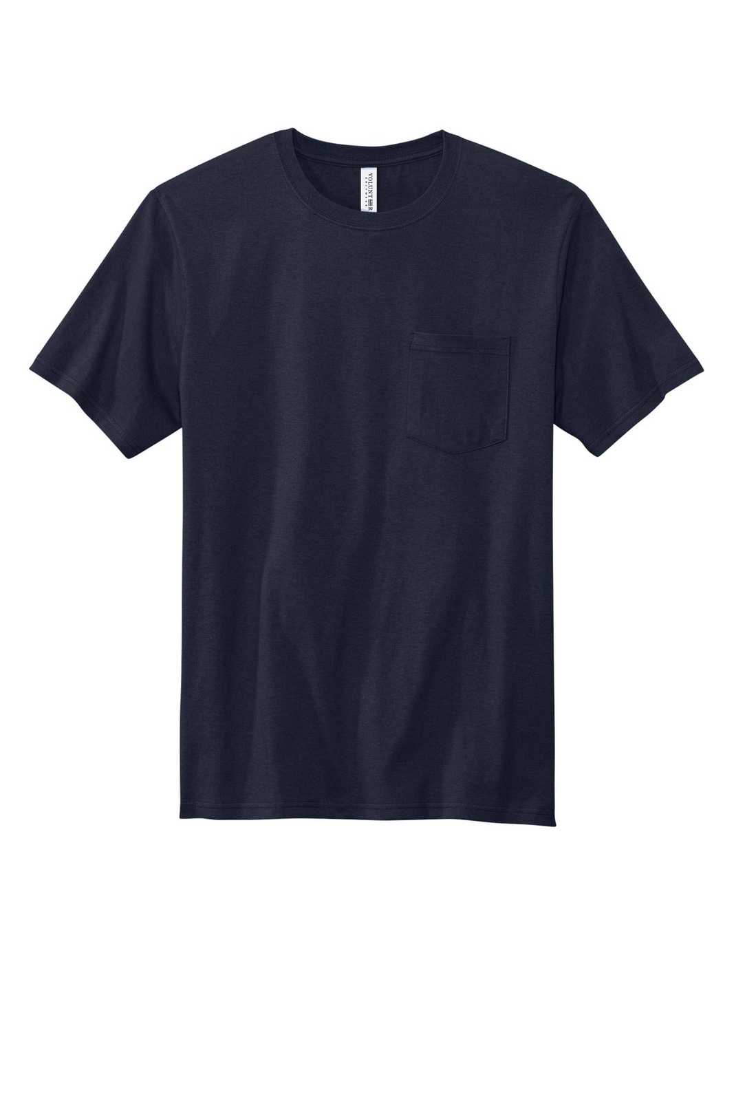 Volunteer Knitwear VL100P All-American Pocket Tee - Strong Navy - HIT a Double - 1