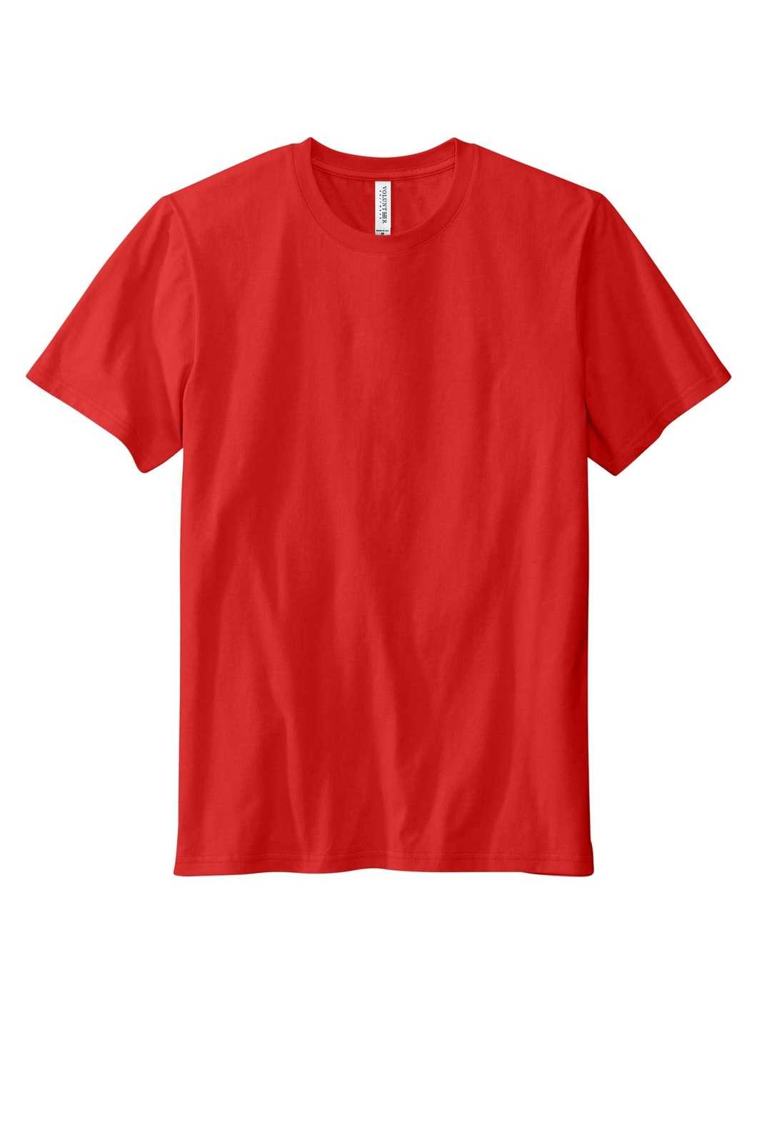 Volunteer Knitwear VL45 Daily Tee - Flag Red - HIT a Double - 1