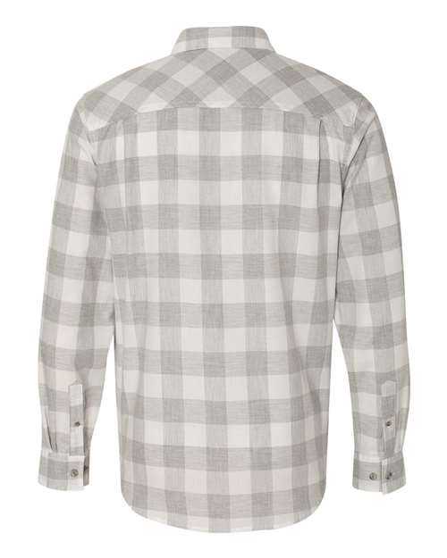 Weatherproof 164761 Vintage Brushed Flannel Long Sleeve Shirt - Heather Grey White - HIT a Double - 3