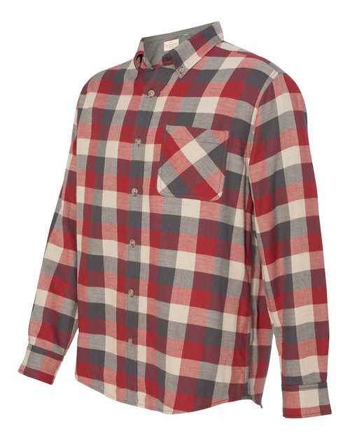Weatherproof 164761 Vintage Brushed Flannel Long Sleeve Shirt - Heather Red - HIT a Double - 2