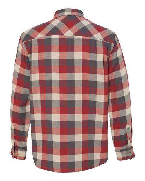 Weatherproof 164761 Vintage Brushed Flannel Long Sleeve Shirt - Heather Red - HIT a Double - 3