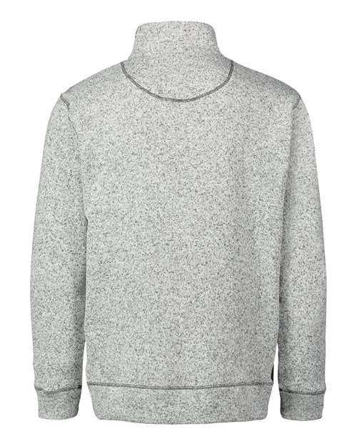 Weatherproof 198188 Vintage Sweaterfleece Quarter-Zip Sweatshirt - Light Grey Heather - HIT a Double