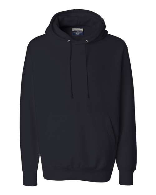 Weatherproof 7700 Cross Weave Hooded Sweatshirt - Navy - HIT a Double