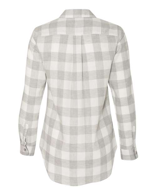 Weatherproof W164761 Women&#39;s Vintage Brushed Flannel Long Sleeve Shirt - Heather Grey White - HIT a Double - 3