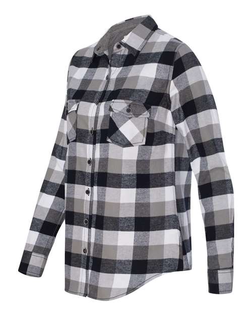 Weatherproof W164761 Women's Vintage Brushed Flannel Long Sleeve Shirt - White Black - HIT a Double - 1
