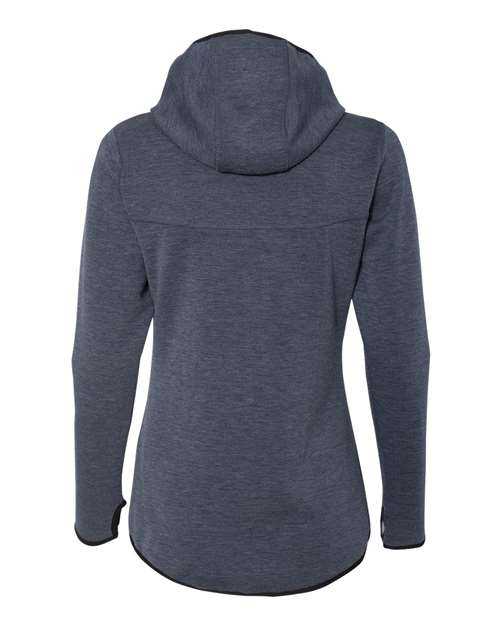 Weatherproof W18700 Women&#39;s HeatLast Fleece Tech Full-Zip Hooded Sweatshirt - Heather Navy - HIT a Double