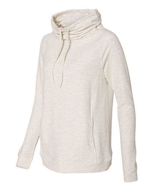 Weatherproof W18706 Womens HeatLast Fleece Faux Cashmere Funnel Neck Sweatshirt - Oatmeal - HIT a Double