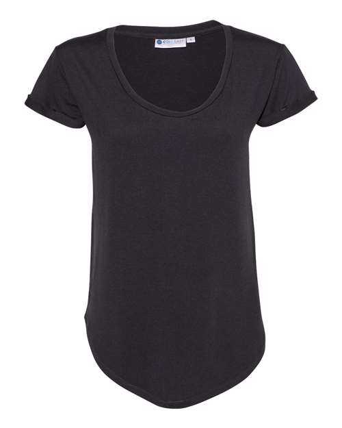 Weatherproof W20429 Womens CoolLast Heathered Lux Dolman Sleeve T-Shirt - Heather Black - HIT a Double