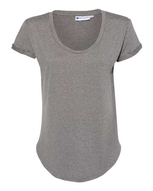 Weatherproof W20429 Womens CoolLast Heathered Lux Dolman Sleeve T-Shirt - Heather Grey - HIT a Double