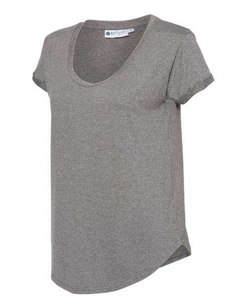 Weatherproof W20429 Womens CoolLast Heathered Lux Dolman Sleeve T-Shirt - Heather Grey - HIT a Double
