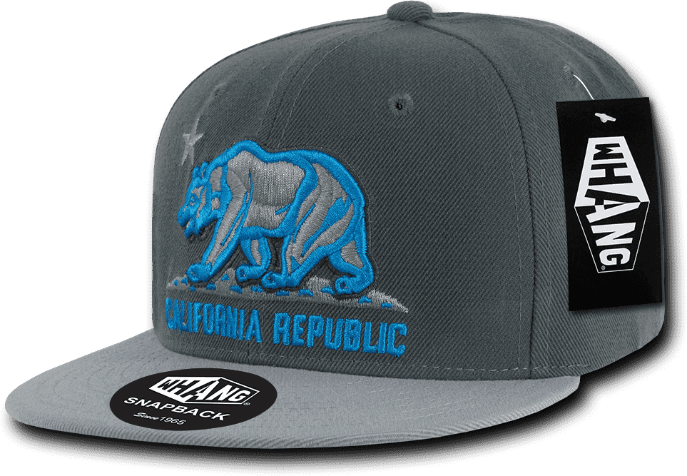 Whang W1 Cali Republic Snapback Cap - Charcoal Gray - HIT a Double
