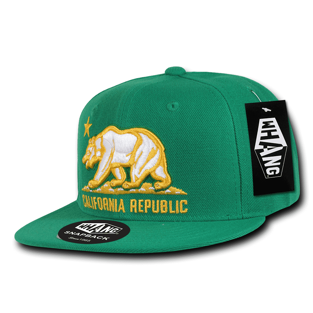 Whang W1 Cali Republic Snapback Cap - Kellly Green - HIT a Double