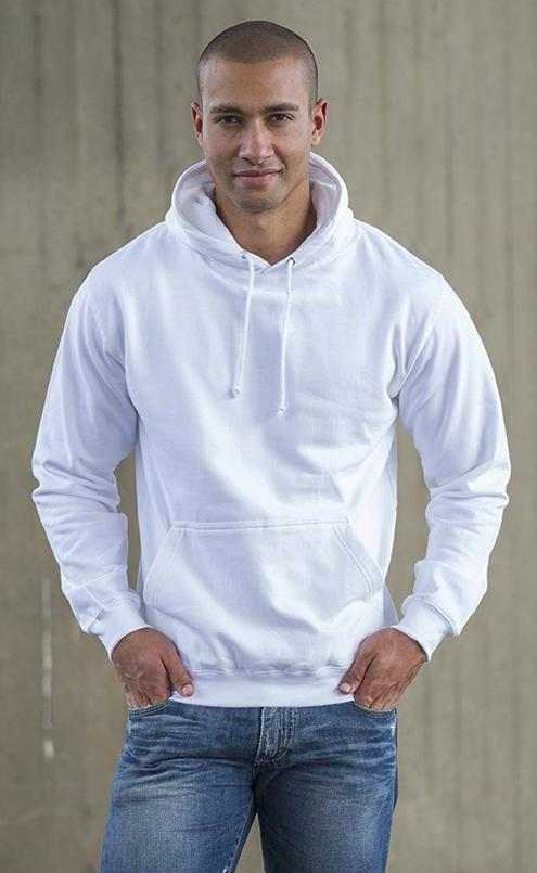 Just Hoods JHA001 College Hoodie - Arctic White - HIT a Double