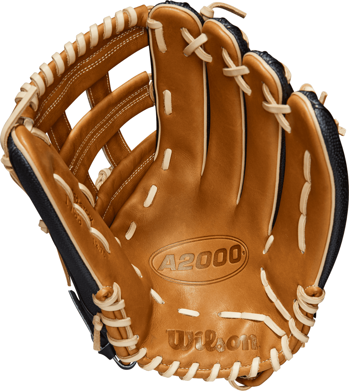 Wilson 2023 A2000 1799 12.75&quot; Outfield Glove WBW1009751275 - Saddle Tan Black - HIT a Double - 2