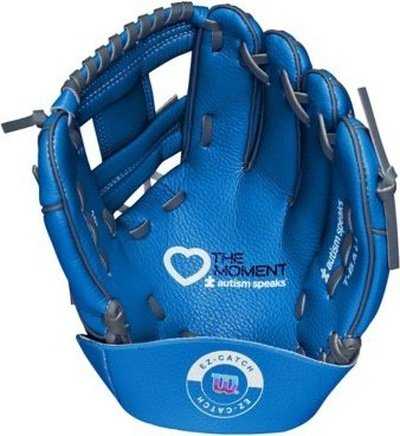 Wilson A200 Love the Moment EZ Youth Catch 10.00&quot; T-Ball Glove - Blue - HIT a Double - 2