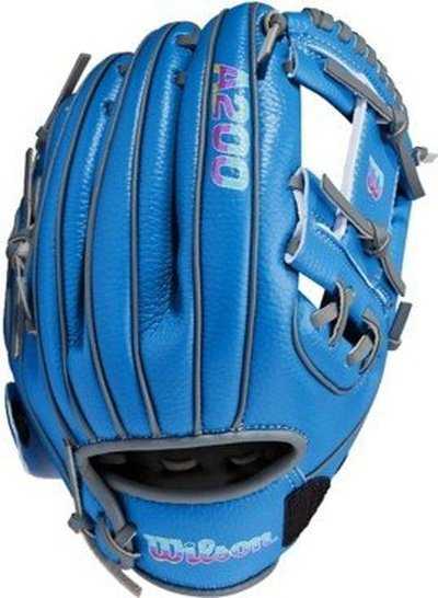 Wilson A200 Love the Moment EZ Youth Catch 10.00&quot; T-Ball Glove - Blue - HIT a Double - 1
