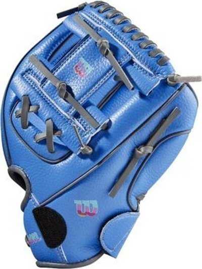 Wilson A200 Love the Moment EZ Youth Catch 10.00&quot; T-Ball Glove - Blue - HIT a Double - 3