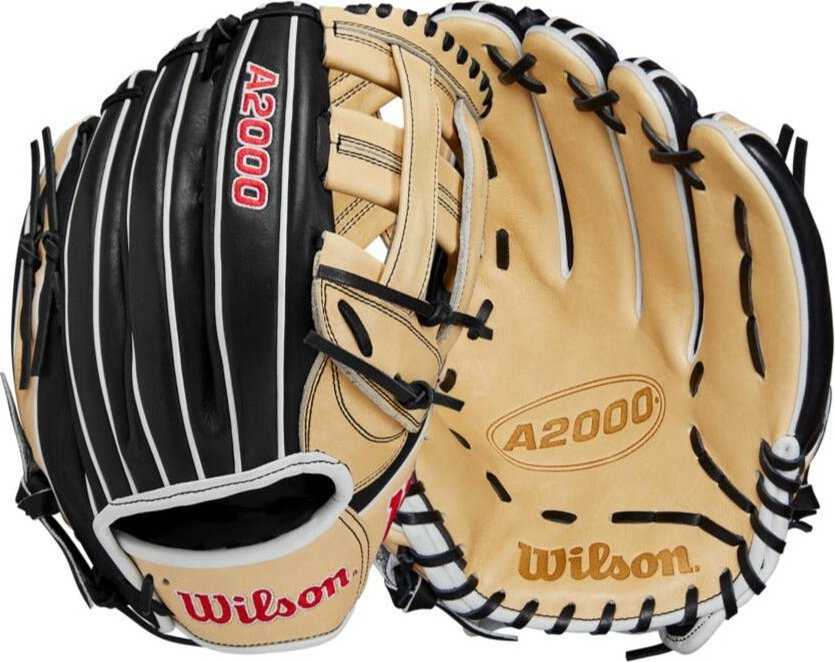 Wilson A2000 1750 12.50&quot; Outfield WBW101393125 - Blonde Black - HIT a Double - 3