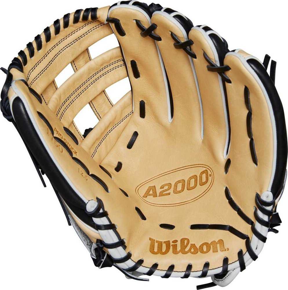 Wilson A2000 1750 12.50&quot; Outfield WBW101393125 - Blonde Black - HIT a Double - 2
