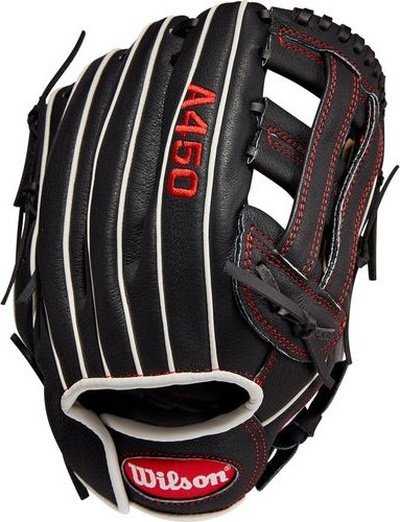 Wilson 2022 A450 11.00&quot; Youth Infield Gloves - Blonde Black - HIT A Double