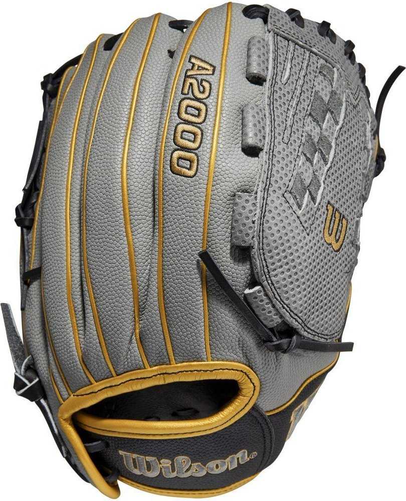 Wilson A2000 SCV125SS 12.50&quot; Fastpitch Outfield Glove - Gray Black - HIT A Double