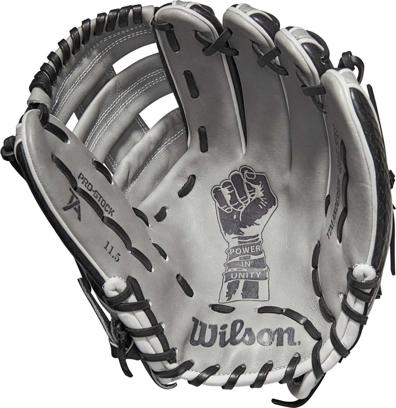 Wilson A2000 TA7 GM 11.50" Tim Anderson Infield Glove WBW100422115 - Black Gray - HIT a Double