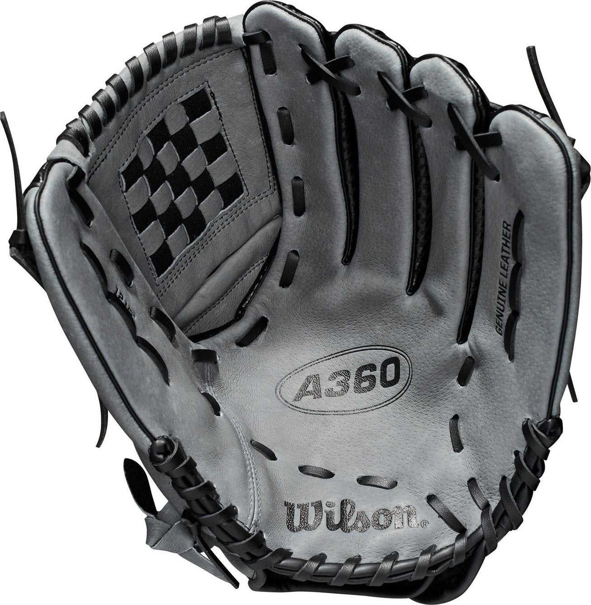 Wilson A360 12.50&quot; Youth Utility Gloves WBW100246125 - Black Carbon - HIT A Double