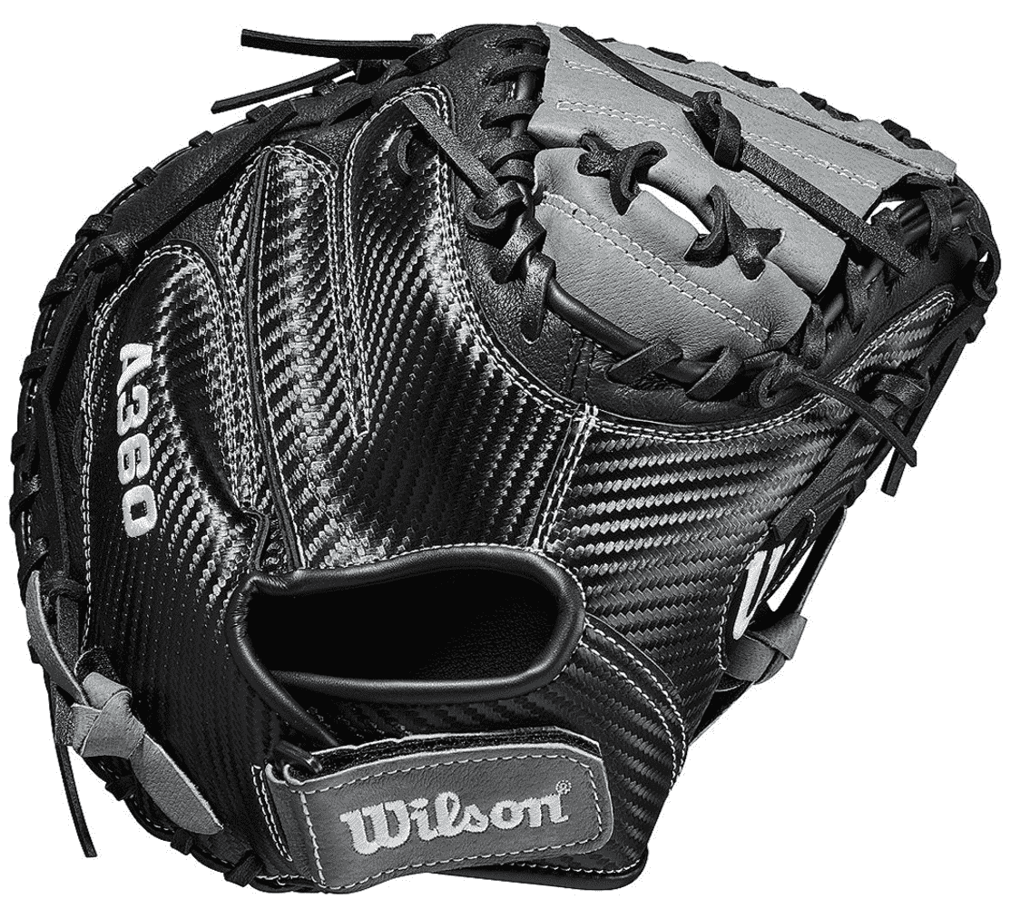 Wilson A360 31.50&quot; Catcher&#39;s Baseball Mitt - Black Gray - HIT A Double