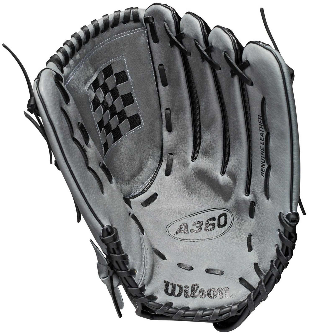 Wilson A360 SP13 13.00&quot; Slowpitch Softball Glove - Black Gray - HIT A Double