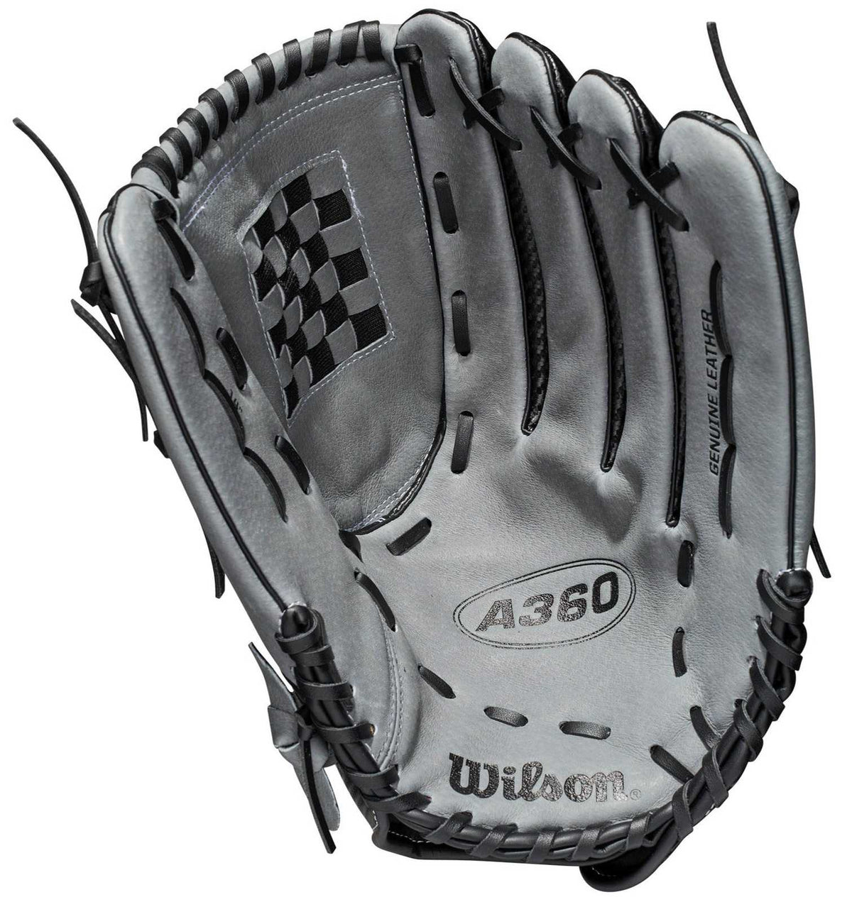 Wilson A360 SP14 14.00&quot; Slowpitch Softball Glove - Black Gray - HIT A Double