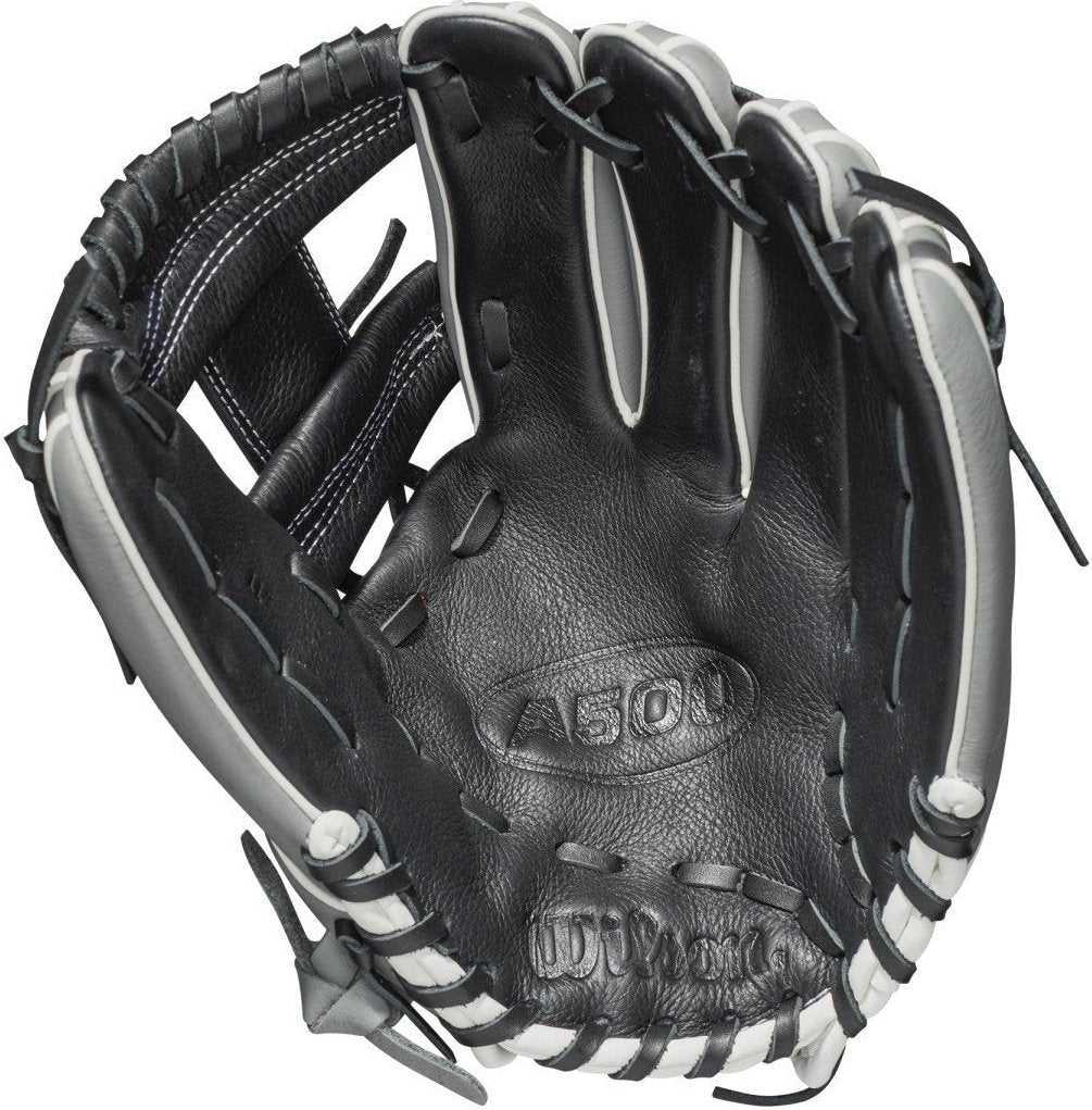 Wilson A500 11.00" Infield Baseball Glove - Gray Black - HIT A Double