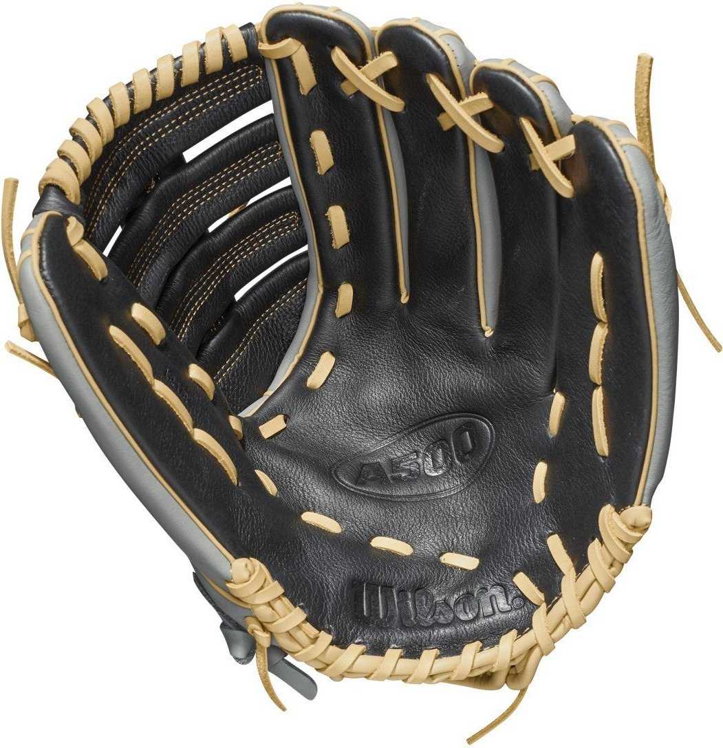 Wilson A500 12.50&quot; Outfield Baseball Glove - Gray Black - HIT A Double