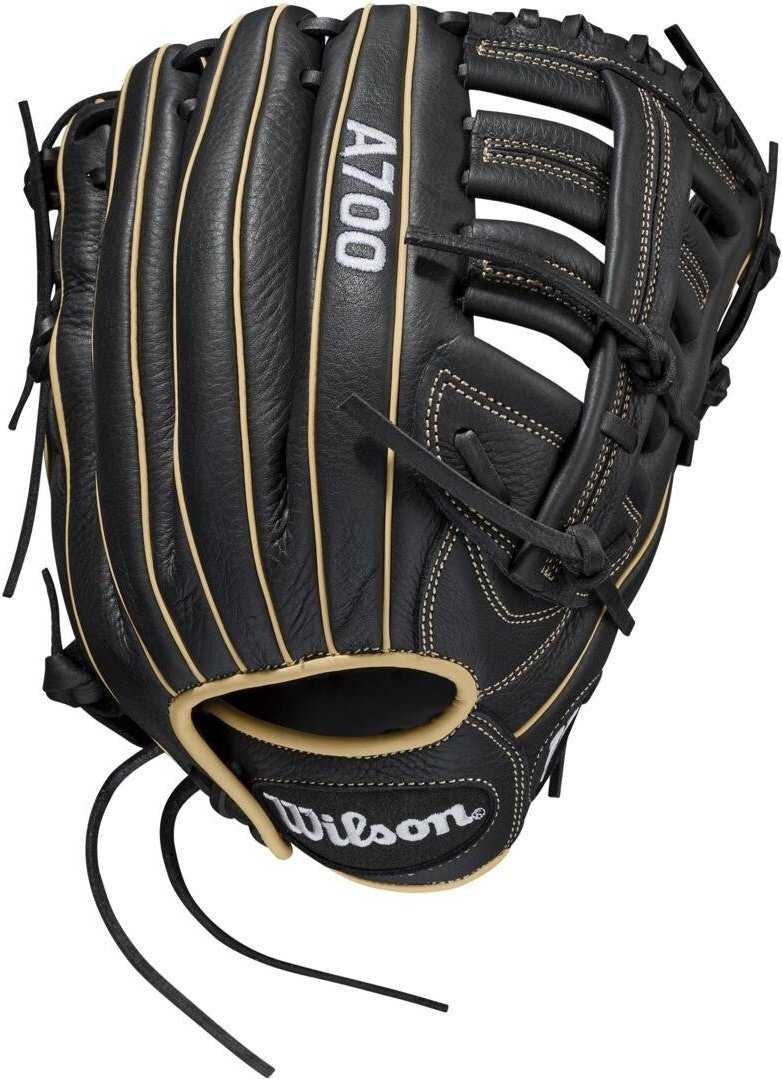 Wilson A700 12.50" Outfield Gloves - Black Cork - HIT A Double
